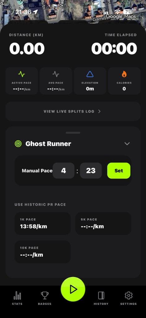 Tracker Pro ghost runner pace targets