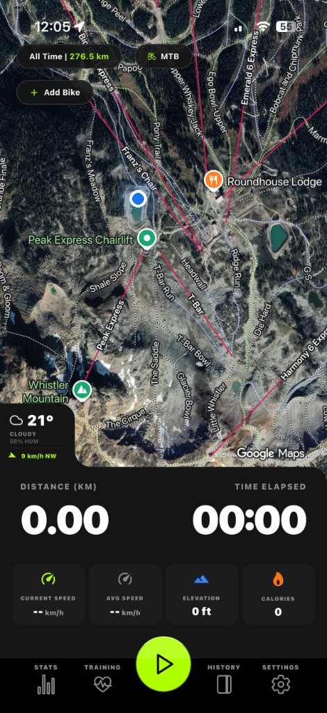 YourTrackPal mountain biking at Whistler
