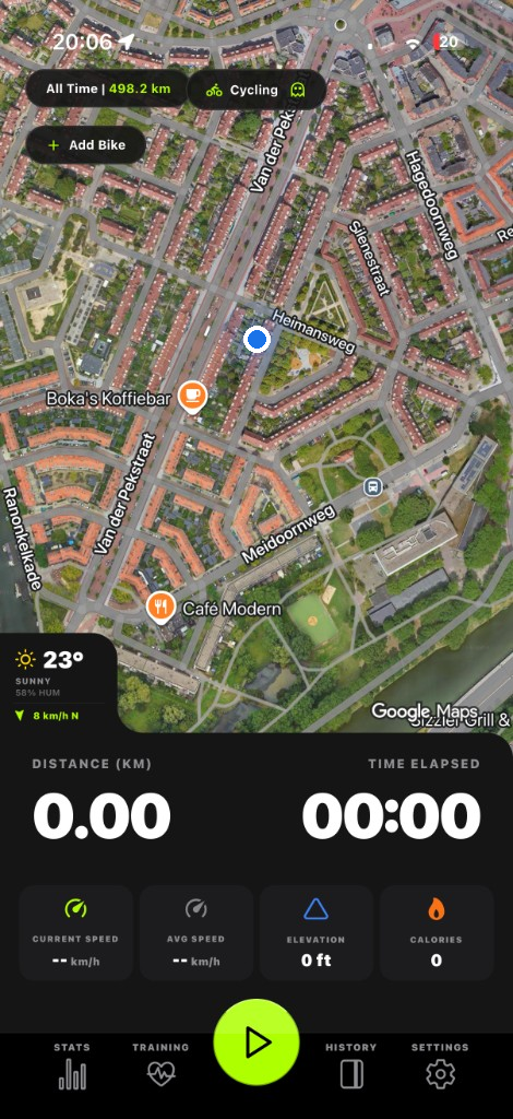 YourTrackPal cycling in Amsterdam