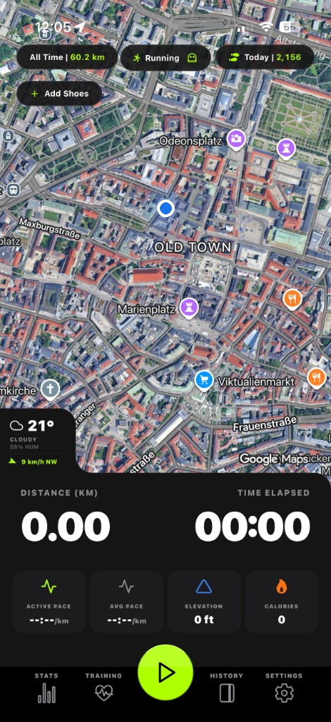 YourTrackPal running in Munich