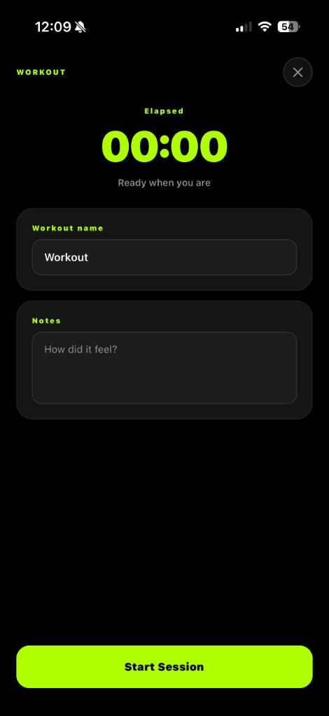 YourTrackPal workout session