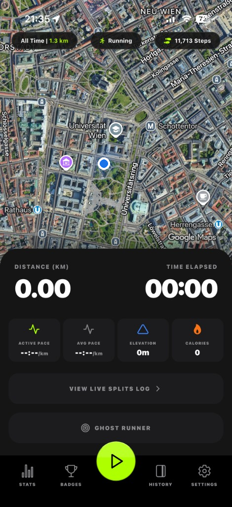 Tracker Pro live map with Google Maps hybrid view
